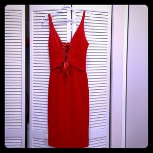 Do + Be red dress, exclusive  from Bloomingdales